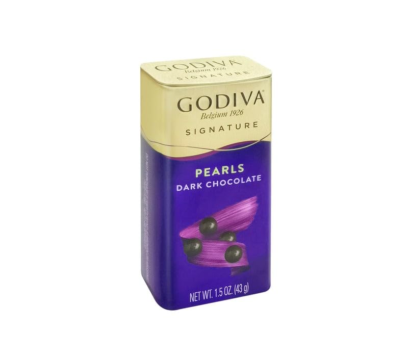 Godiva Belgium 1926 Signature Pearls Dark Chocolate - Rich Belgian Cocoa Indulgence, Elegant Gourmet Treats, Perfect for Gifting, 3.5oz(43g) Pack