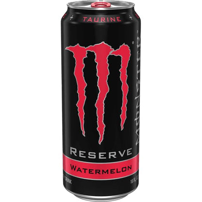 Monster Reserve Watermelon, Red, Carbonated Energy Drink 500ml (Pack Of 12) - "Watermelon Reserve Fun!"