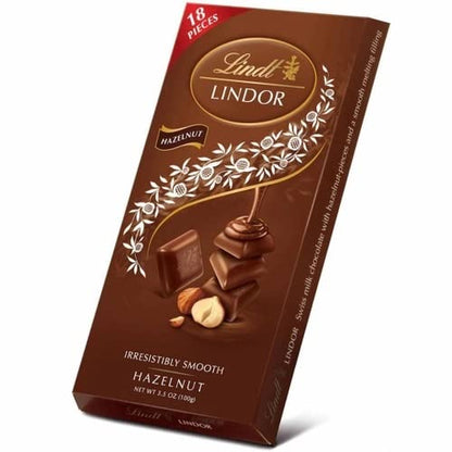 Lindt Lindor Swiss Milk Chocolate With Hazelnut Pieces 100g (Switzerland)