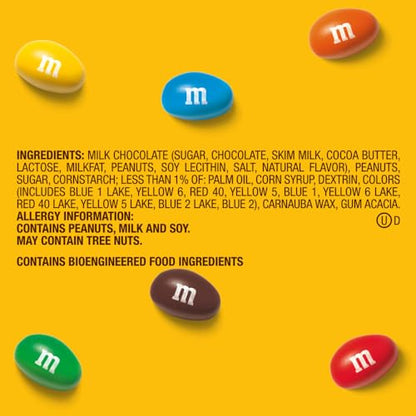 M&M's Peanut Chocolate Candies, 87.9 g, Yellow & Brown - "Peanut Choco Joy!"