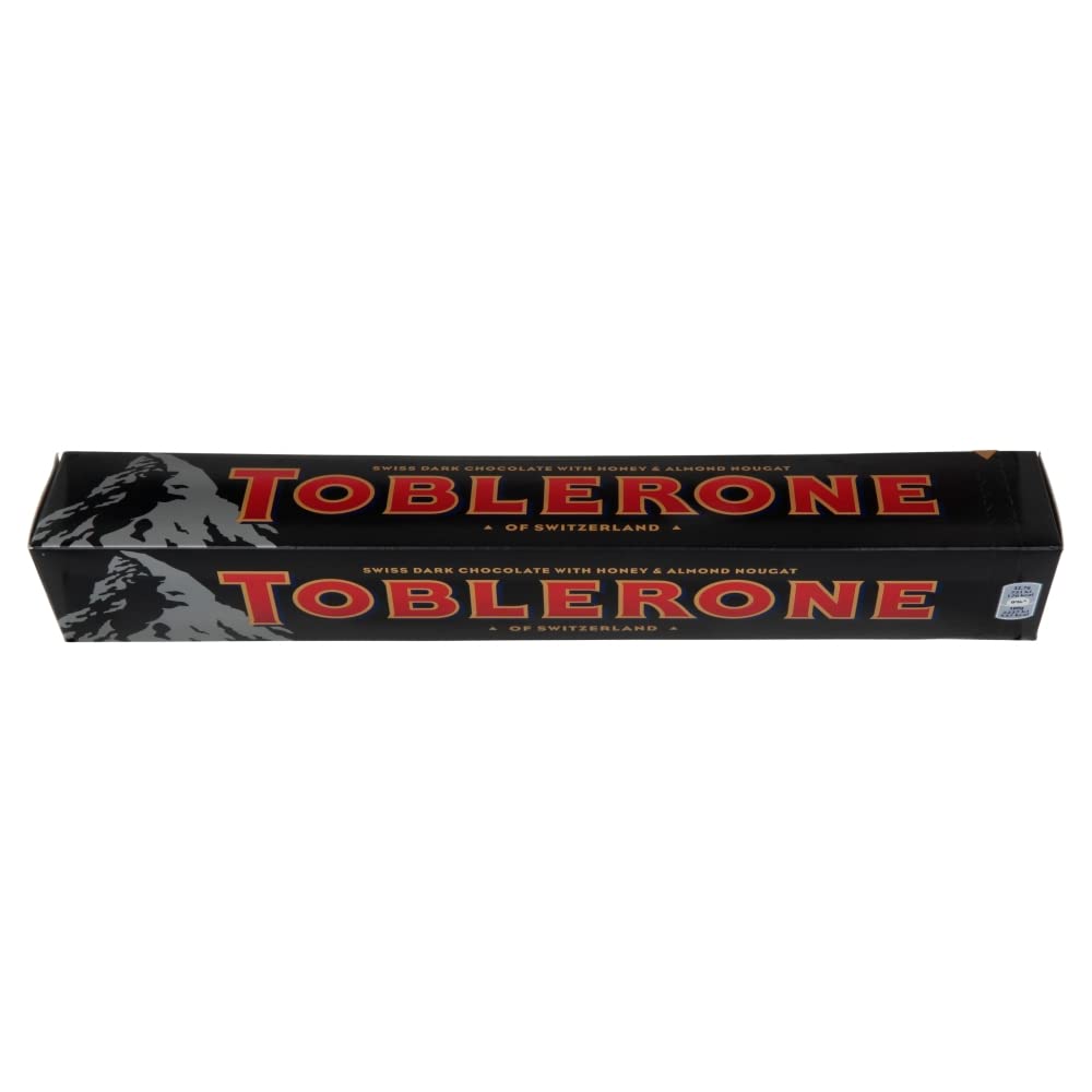 Toblerone Dark Chocolate With Honey & Almond Nougat, 360 g