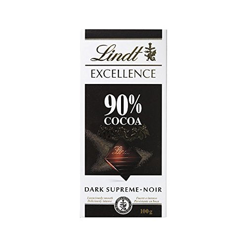 Lindt Excellence 90% Cocoa Dark Supreme Noir Chocolate Bar 100g - "90% Cocoa Supreme!"