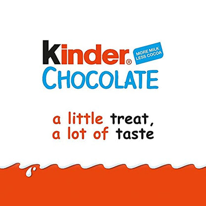 Kinder Chocolate 8 Bars, 100 g, Orange & White, (XGB320008) - Enjoy the classic taste of Kinder Chocolate in orange and white, 8 bars, 100g.