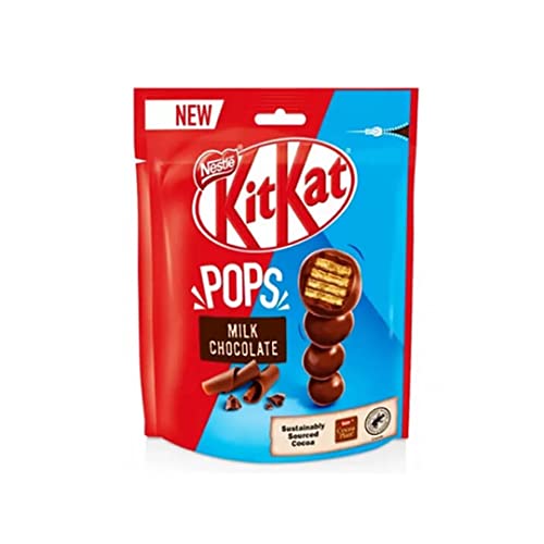 Nestle KitKat Pops Milk Chocolate Shots Sharing Size Pouch 140g - "KitKat Pops Milk Chocolate - 140g Sharing Pouch of Poppable Milk Chocolate!"