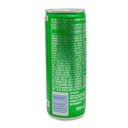 Red Bull The Green Edition Dragon Fruit Flavour Energy Drink, 250ml Can - Dragon Fruit Energy!