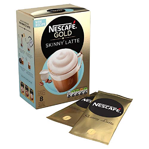 Nescafe Gold Skinny Latte Pouch, 6 X 156 g - "Skinny Latte Delight - Six Pouches of Guilt-Free Gold!"