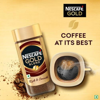 Nescafe Gold Blend Rich and Smooth Instant Coffee Powder, 200g Jar - "Gold Blend Rich & Smooth - Instant Coffee Elegance!"