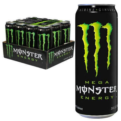 Monster Energy Drink 500ml , (Pack of 12 Cans X 500ml Each) - "Twelve-Pack Energy Surge!"