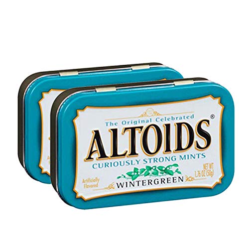 Altoids Curiously Strong Mints Wintergreen Pack of 2 Pouch, 2 x 50 g - Wintergreen Duo!