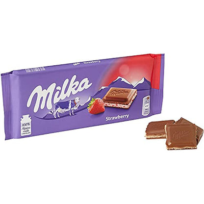 Milka Strawberry Cilekli, 100 g - "Strawberry Bliss!"