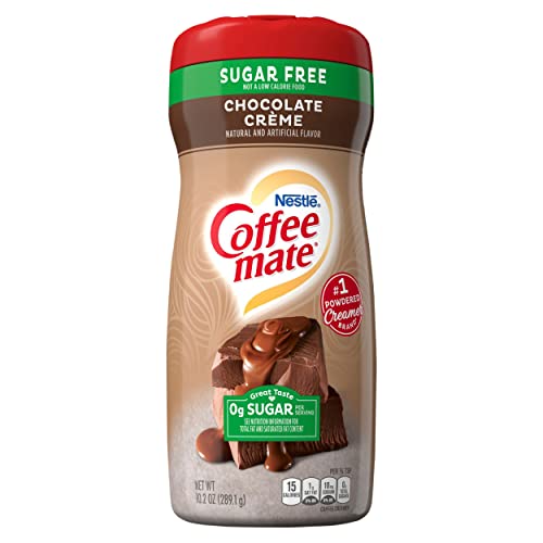 Nestle Sugar Free Chocolate Crème Coffee Mate, 10.19 oz ℮ 289 g - "Sugar Free Chocolate Crème Coffee Mate - 289g of Creamy, Guilt-Free Delight!"