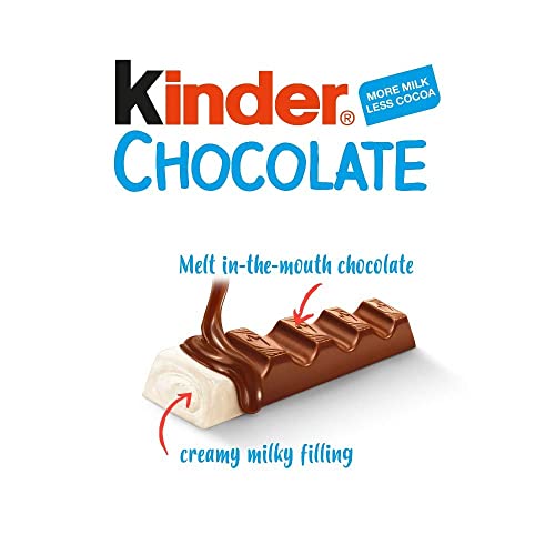 Kinder Chocolate 8 Bars, 100 g, Orange & White, (XGB320008) - Enjoy the classic taste of Kinder Chocolate in orange and white, 8 bars, 100g.