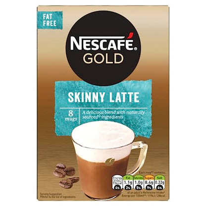 Nescafe Gold Skinny Latte Coffee, 5.5 oz ℮ 156 g - "Skinny Latte Gold - Guilt-Free Coffee Indulgence!"