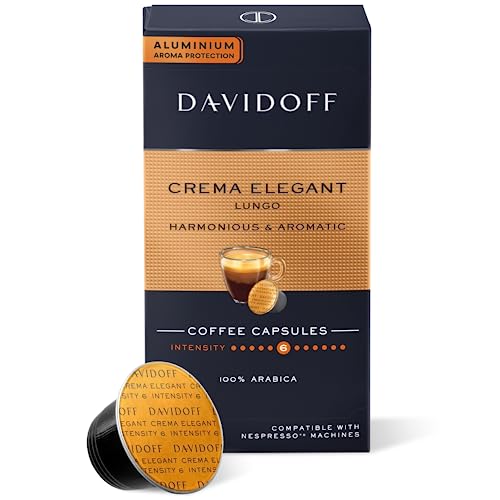 DAVIDOFF Crema Elegant Capsules - 6/12 Intensity - 10 x Capsules - 55 g - Elegant crema!