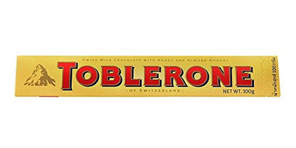 Toblerone of Switzerland Milk Chocolate with Honey and Almond Nougat - 2 Pack Pouch, 2 X 100 g