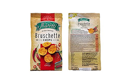 Maretti Oven Baked Bruschette Chips Sweet Chili, 70 grams - "Sweet Chili Bruschette Chips!"