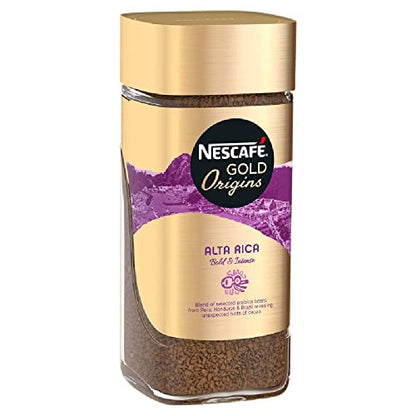 Nescafe Gold Origins Alta Rica Coffee. 100 Gram, Ground, Jar - "Alta Rica Gold - Rich Ground Coffee from the Origins!"