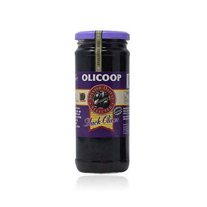 Olicoop Olives - Black, 450g Jar - "Classic black olives!"