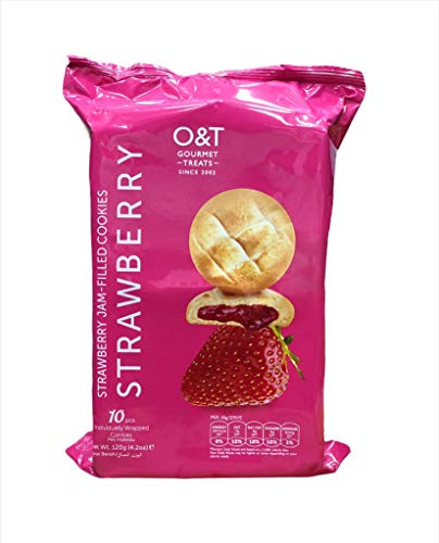 O&T Gourmet Treats Strawberry JAM Filled Cookies 120g - "Jam-packed with flavor!"