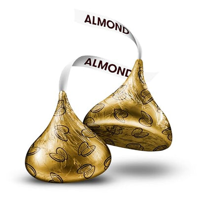 Hershey's Kisses Milk Chocolate with Almonds Sharing Bag, 283g - Milk chocolate Kisses with almonds, 283g sharing bag.