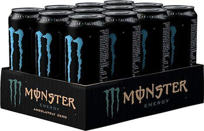 Monster Absolute No Sugar Energy Drink 500ml, (Pack of 12 X 500ml each) - "Sugar-Free Energy Boost!"