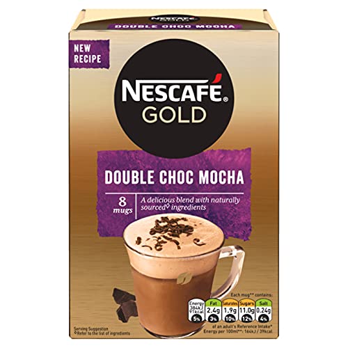 Nescafe Gold Double Choc Mocha Coffee Premix, 6.49 oz / 184 g, 2 Pack - "Double Choc Mocha Magic - Two Packs of Chocolatey Goodness!"