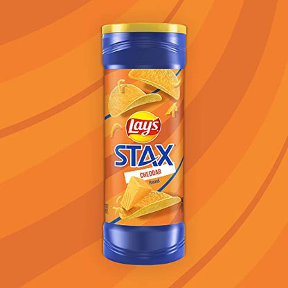 Lay's STAX Cheddar Cheese, 2 X 155.9g - "Double Cheddar Crunch!"