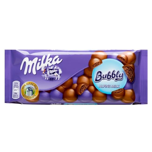 Milka Bubbly Alpine Milk, 90g - "Bubbly Delight!"