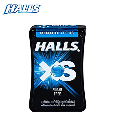 Halls XS Menthol Drops Sugar-Free Candy 12 Pack Box, Menthol, 180g - Menthol drops for instant relief in a sugar-free form.