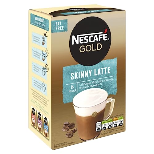 Nescafe Gold Skinny Latte Coffee, 5.5 oz ℮ 156 g - "Skinny Latte Gold - Guilt-Free Coffee Indulgence!"