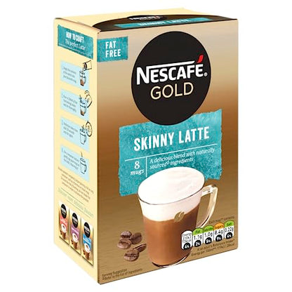 Nescafe Gold Skinny Latte Coffee, 5.5 oz ℮ 156 g - "Skinny Latte Gold - Guilt-Free Coffee Indulgence!"