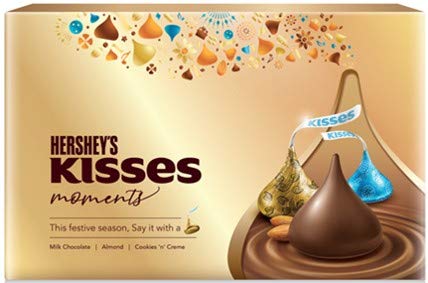 HERSHEY'S Kisses Moments Assorted Gift 129 Gm Chocolate Box - Assorted Kisses gift box, 129g.