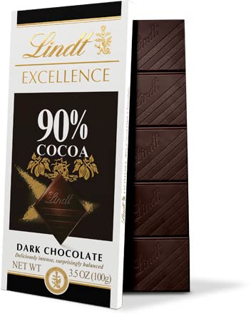 Lindt Excellence Dark Cocoa 90% 100g, Lindt Excellence Dark Cocoa 99% 50g and Lindt Excellence Dark Cocoa100% 50g Chocolate Bar (Combo Pack)