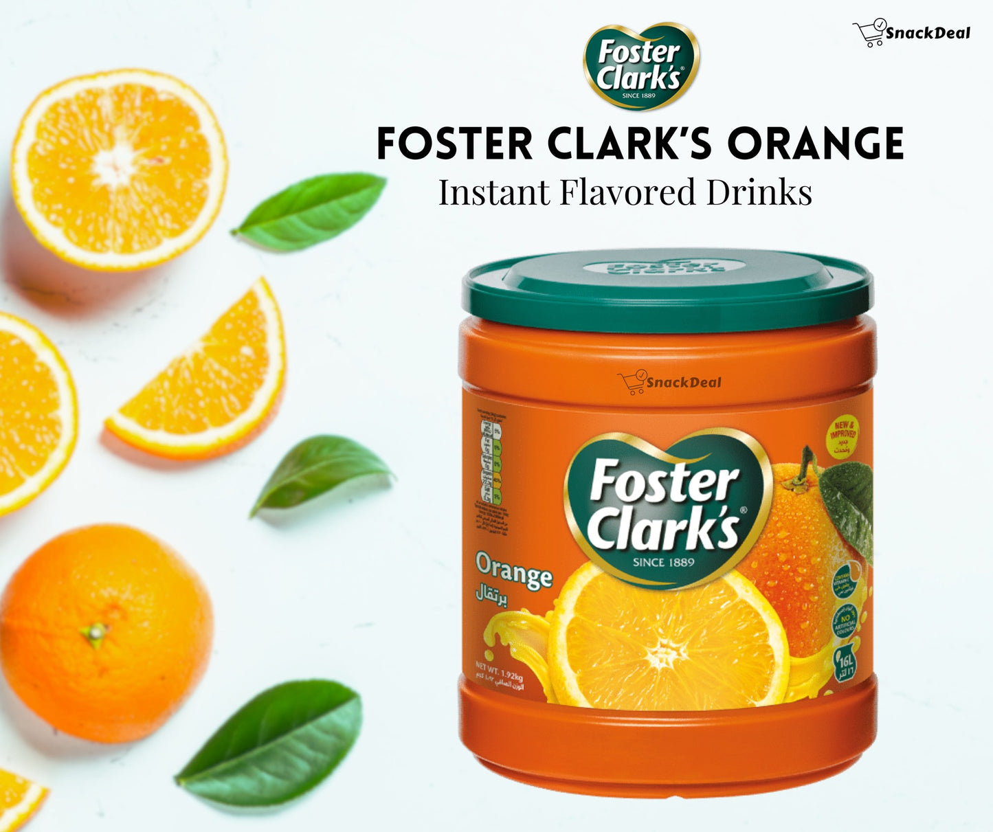 Foster Clark's Orange 2.5Kg Instant Drink Powder - Tangy Citrus Bliss, Vitamin C Boost, Refreshing Beverage Mix for Instant Enjoyment