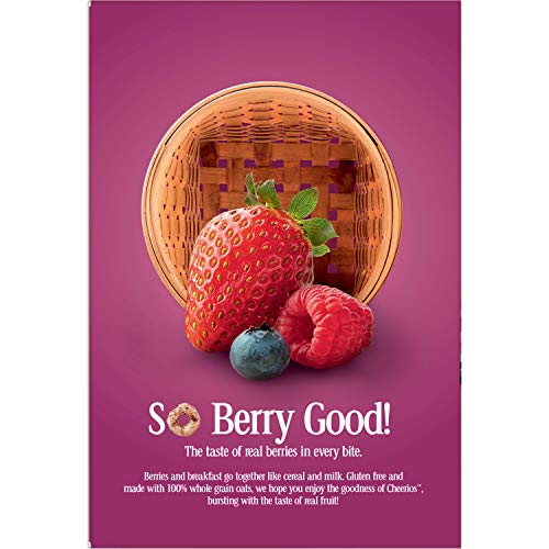 General Mills Very Berry Cheerios Flavoured with Real Fruit, Cereal 309g - Savor the burst of real berry flavors in Very Berry Cheerios