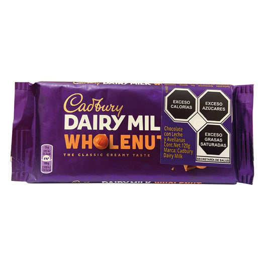 Cadbury Dairy Milk Wholenut, 120g - Whole nut goodness