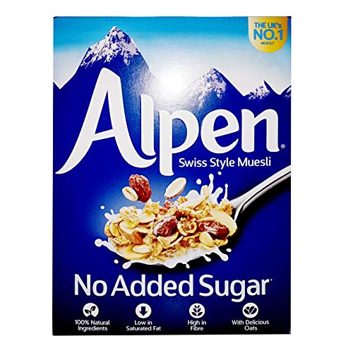 Alpen Swiss Style Muesli, No Added Sugar, 550 g (257862) - Naturally Sweet!