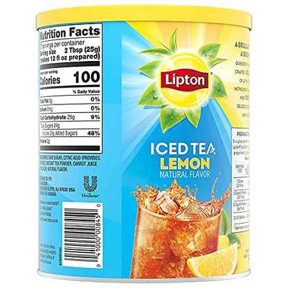 Lipton Iced Tea Mix, Lemon (Natural Flavour, Sweetened Iced Tea Mix) 670g - "Sweet Lemon Mix!"