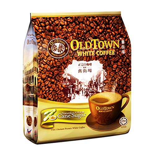 Old Town White Coffee with Natural Cane Sugar 3 in 1 Instant Premix Coffee Packet,( 15 X 36g ), 540g - "Natural sweetness in every sip!"