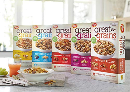 Post Great Grains Cranberry Almond Crunch Whole Grain, Non GMO Verified, Heart Healthy Cereal, 14 Ounce Box - Cranberry almond crunch for a heart-healthy start!