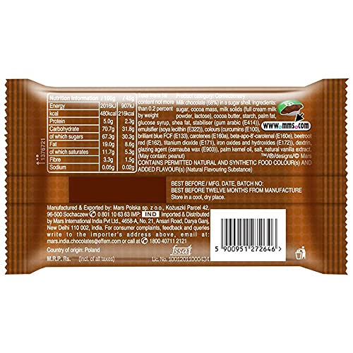 M & M MARS Chocolate- 2 Pack Pouch, 2 x 45 g - "Double Chocolate Delight!"