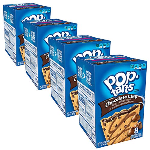 Pop Tarts Frosted Chocolate Chip Pack of 4 Pouch, 4 x 416 g - "Four-pack of chocolate chip!"