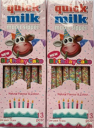 Magic Sipper - Birthday Cake Flavour Pack of Two - "Birthday Cake Flavor Fun!"