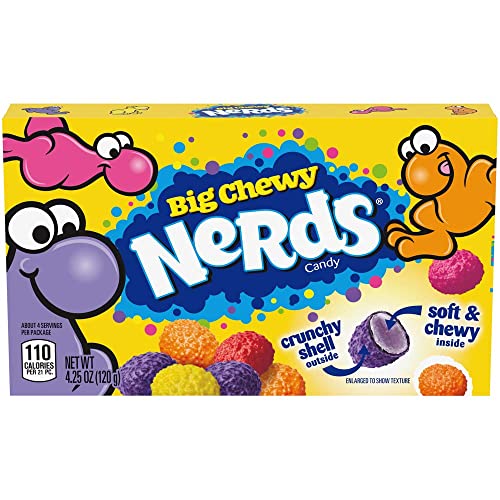 Nerds Big Chewy Candy Theatre Box, 120g - "Big Chewy Nerds Delight!"