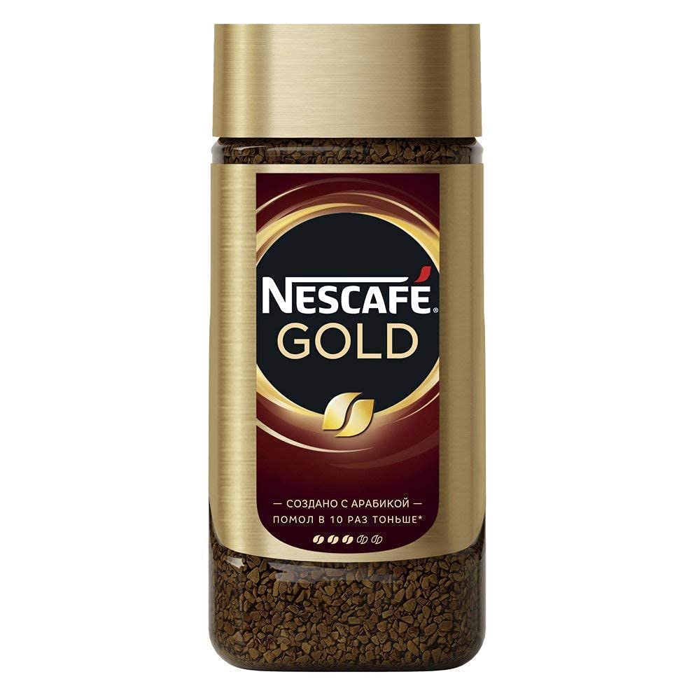 Nestle Nescafe Gold 190gm - Pack of Two (Glass Bottle, Ground, Original Flavor) - "Nescafe Gold - Pack of Two 190g Glass Bottles of Original Ground Coffee!"