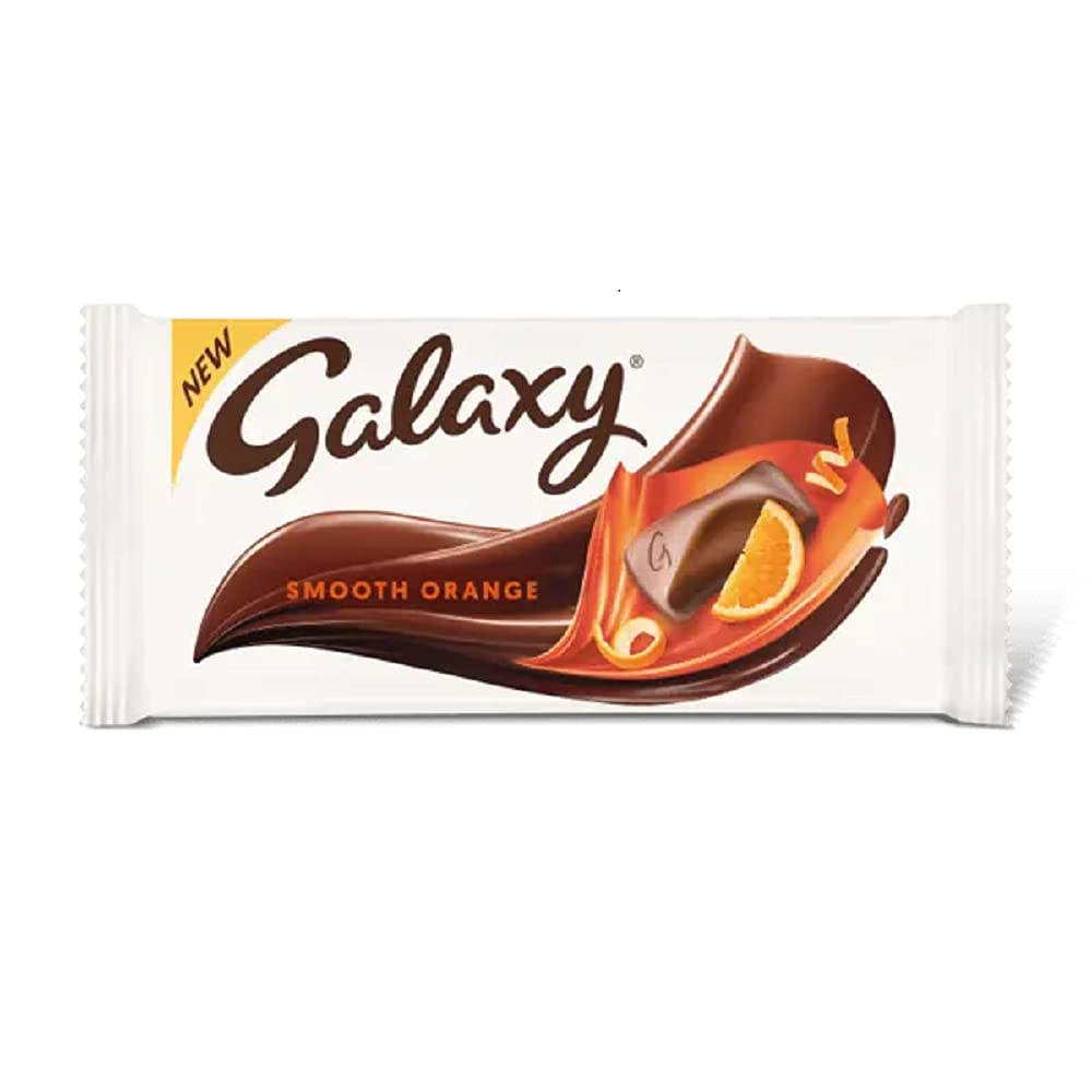 Galaxy Smooth Orange Milk Chocolate Bar 110 Grams - Delight in the smooth milk chocolate with a refreshing orange twist