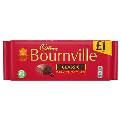 Cadbury Bournville Classic Dark Chocolate, 2 x 100g - Double dark classic