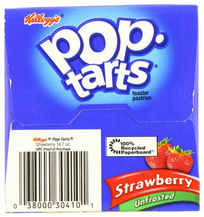 Pop Tarts Unfrosted Strawberry Pouch, 416 g - "Unfrosted strawberry fun!"