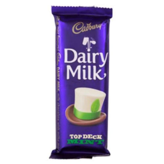 Cadbury Dairy Milk Top Deck Mint Chocolate Bar, 80g - Minty top deck