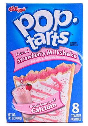 Pop Tarts Strawberry Milkshake - 8ct/13.54oz, 384g - "Strawberry milkshake fun!"